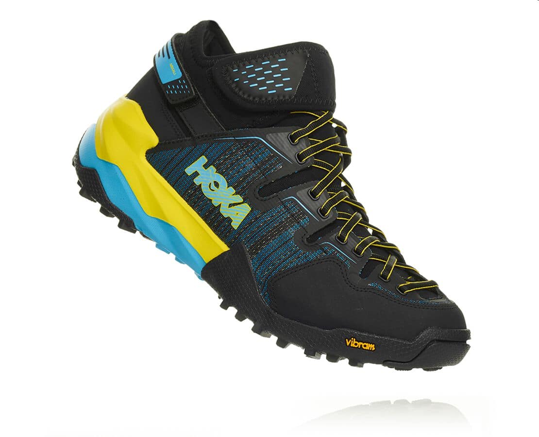 Hoka One One Arkali South Africa - Mens Hiking Boots - Black / Blue,SZPVG-3127